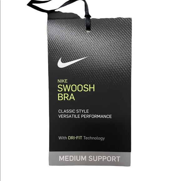 Nike Swoosh Dri-Fit Racerback Sports Bra Medium Support Padded NWT - Picture 5 of 8